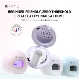 TAYE Cat Eye Nail Lamp 2 in 1 Magnetic UV/LED, Beginner Friendly Nail Art Curing Lamp, Wide Light Magnetic Effect Tool for Glass Bead Cat Eye, 45mil High Power Chip LED, Plug-in Fast Cure Nail Art