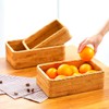 Natural Rattan Storage Baskets Set of 3 - Handwoven Wicker