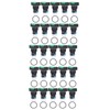 25Pcs Squares Push Button Switch ABS Brass Self Locking with