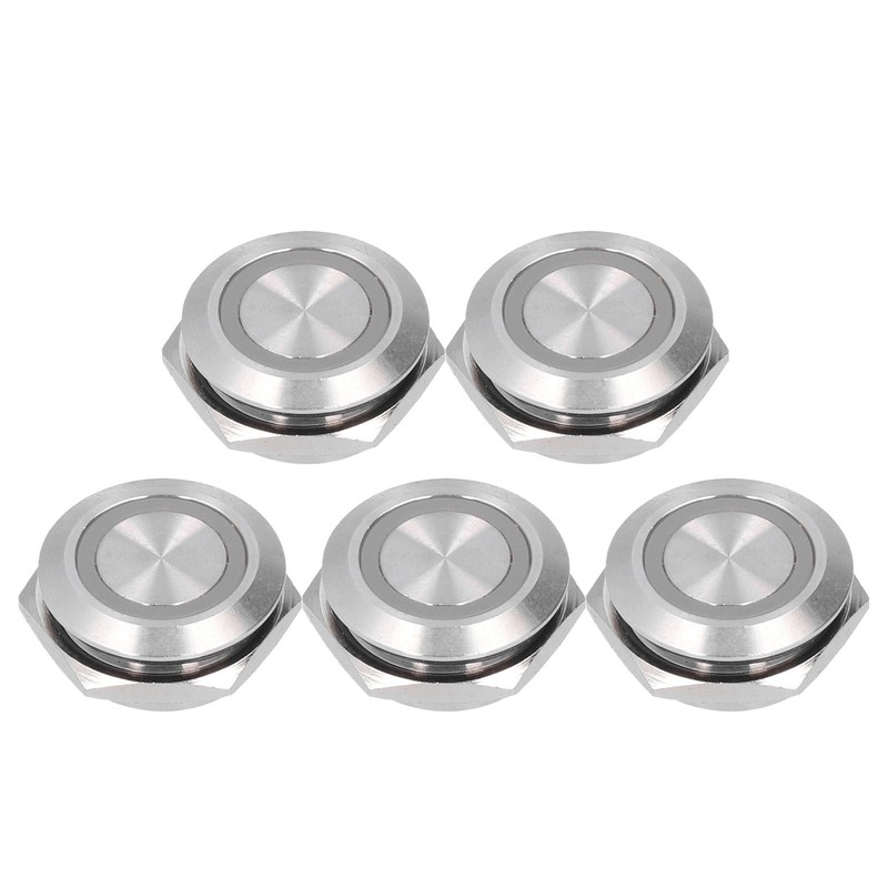 5Pcs Momentary Push Button Switch Metal Auto Reset Ultra Thin