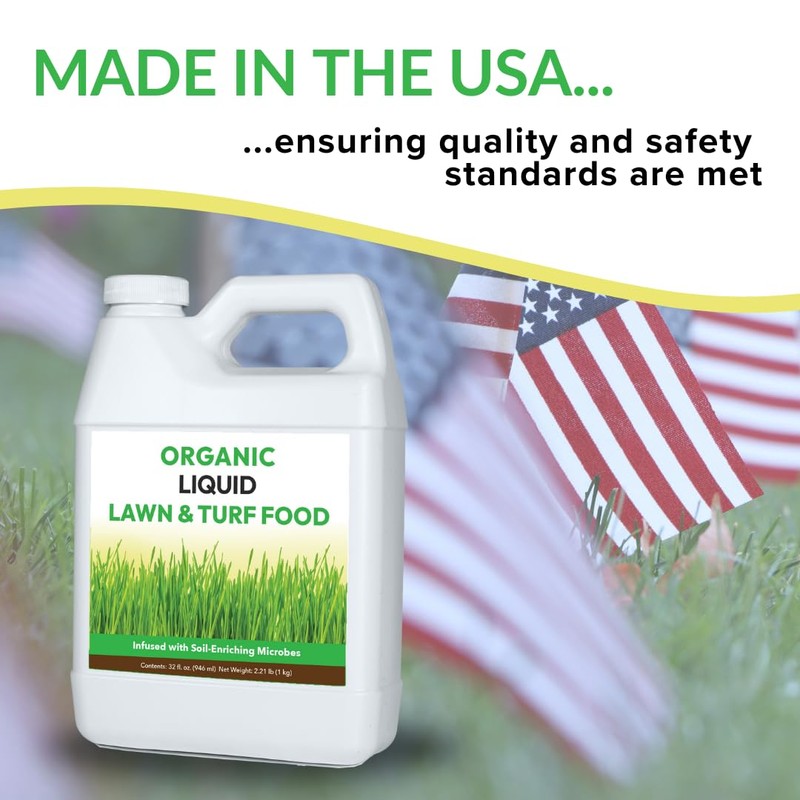 Organic Liquid Lawn & Turf Food - Quickly Rejuvenates Lawn