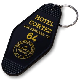Chillkat Vintage Hotel Motel Keychain (Black Hotel Cortez)