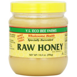 YS Organic Bee Farms Raw Honey 14 oz Unprocessed Yellow Healthy USDA Grade A