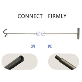 wewlink 5th Wheel Pin Puller,Portable Stainless Steel Type S-Hook 32 inch,1pack