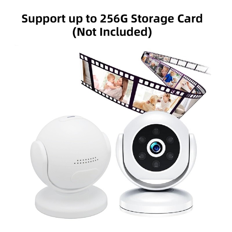 2K Indoor Security Camera, 2.4GHz Wi Fi Camera, 360° Baby
