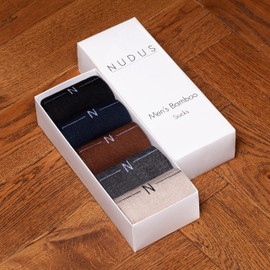 NUDUS Men’s Bamboo Rayon Quarter Socks - 5 Pair Classic Socks - 6-9 Shoe Size