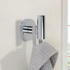 TUNNY 3 Pack Round Bathroom Towel Hooks - Chrome Robe
