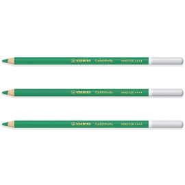 STABILO Chalk-Pastel Pencil CarbOthello - Pack of 3 - Green (530)