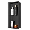 Qeke Stainless Steel Shower Niche 24" X 12", No Tile