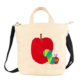 Harapeko Aomushi Apple Sagara Embroidered 2-Way Bag, Bezille