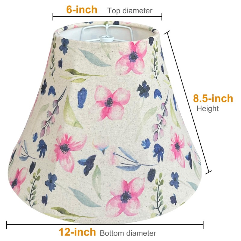 Bell Lamp Shades Set of 2, 6" Top x 12"