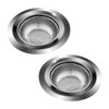 2Pcs Kitchen Sink Strainer Plug - Stainless Steel Sink Plug