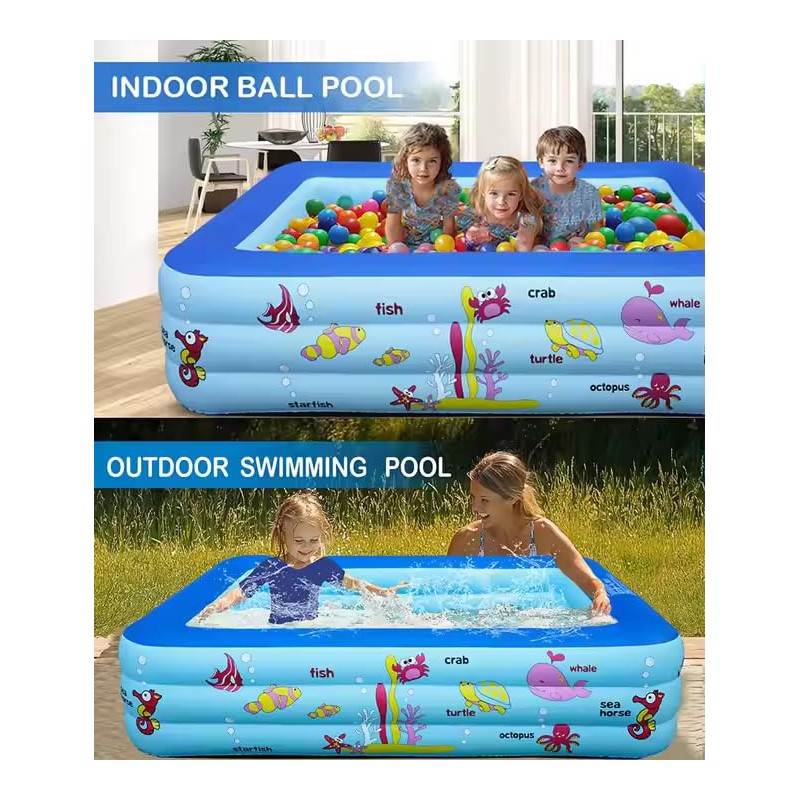 Peziang Swimming Pools, Inflatable Swimming Kiddie Pool for Kids Baby,