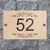 Badgemaster Modern Desert Beige House Number Sign Plaque Stainless Steel
