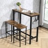 Finnhomy Bar Table Set, 39.3" Pub Table High Top Table,