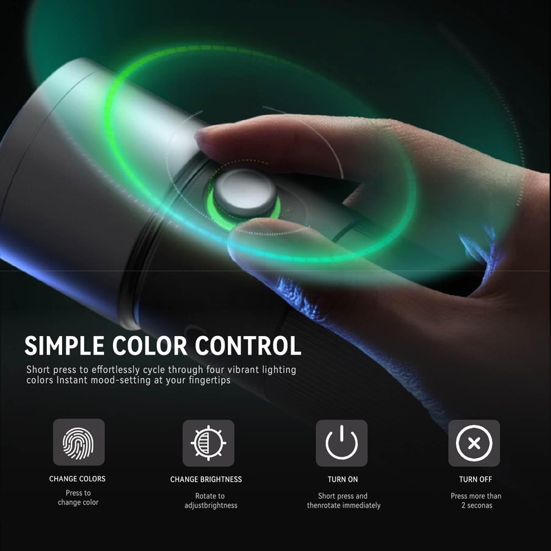 PHOTOOLEX 4 Colors Photography Flashlight with 20 Magnetic Pattern Gobos,