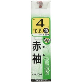 Gamakatsu Red Sleeve Hook with Thread No. 4 - Harris 0.6 Fishing Hook