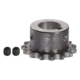 sourcing map 06B Roller Sprocket 15T Pitch 3/8 Inch 20 mm Bore A3 Carbon Steel