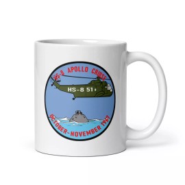 Diodon Designs US Navy Helicopter Squadron Apollo recovery HS-8 white glossy mug