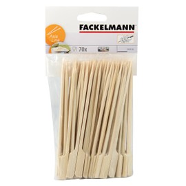 Fackelmann Fingerfood-Sticks 15 cm ASIA LINE, Holzspieße aus Bambus, robuste Naturholzspieße (Farbe: Braun), Menge: 70 Stück