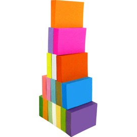 4A 72 Pads Sticky Notes 1 3/8 x 1 7/8 in, 18 Colors, Adhesive On Long Side, Small Sticky Notes Self-Stick Note Pads for Office School Supplies, 100 Sheets/pad, 72 Pads, 7200 Sheets Total, 4A 354818x4