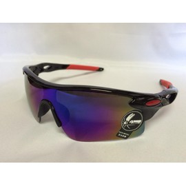 AFROMARKET Unbreakable Sports Sunglasses, For Running, Golf, Baseball, Tennis, Fishing, Climbing, Bicycle, Road Bike, Cycling, Survival Games, UV400, Windproof, Lightweight, Black