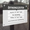 Sign Opening Hours Business, Variable Writeable with Desired Text, Acrylic