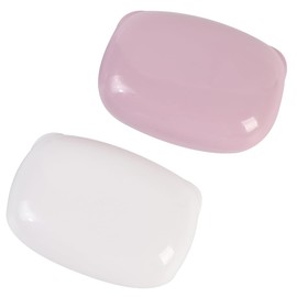 AllBright Soap Case Travel Case Soap Container Leak Proof Travel Business Trip Camping Gym with Lid Soap Set of 2 (Pink & White)