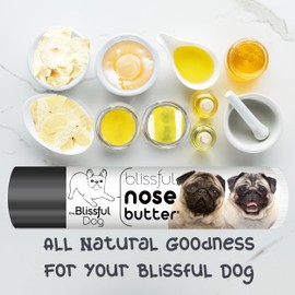 The Blissful Dog Fawn Pug Nose Butter, Versatile Dog Nose Balm for Dry Nose, Handcrafted Nose Moisturizer, Easy-to-Apply Dog Essentials, Unscented, 0.15 oz.