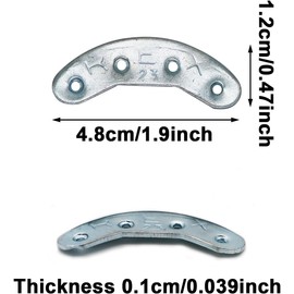 Metal Shoes Heel Plates 3 Pairs Heel Sole Guard Repair Pads with Screw Nails Heel Replacement Taps for Boots and Shoes