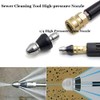 Sewer Cleaning Tool High-pressure Nozzle,Pressure Washer Sewer Jetter Nozzle,1/4'' 6