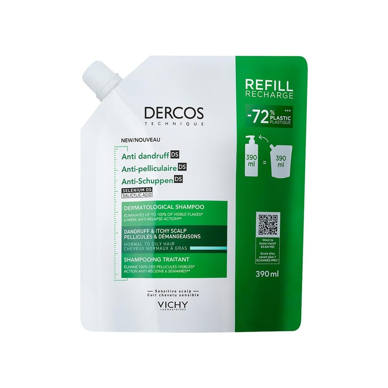 Vichy Dercos Eco-Refill Shampoo Anticaspa Para Cabello Normal a Graso