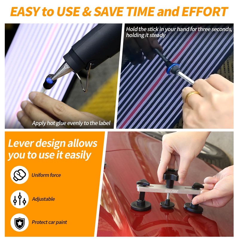 Super PDR Dent Puller Kit, Car Dent Removal Kit with