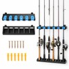 Fishing Rod Holder Wall Mount Rack Organizer, Holds 6 Rods