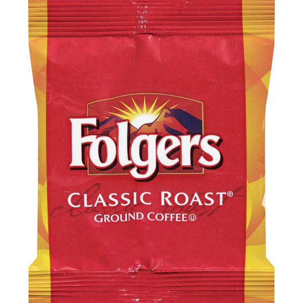 Folgers Classic Roast Coffee Fraction Packs, 1.5 Oz, Pack Of 42 Packs