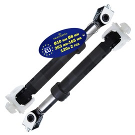 Set of 2 shock absorbers washing machine 120N diameter 10 mm diameter 8 mm with the original code 461971408981 461975277441 481252918062 481252918063 C00313195 C00317130 for Whirlpool Whirlpool - Whirlpool Available in Europe. MONTERAL