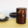 TOMIOKA Tomioka Shoten Kaba Craft Whole Leather Tea Canister, Cherry