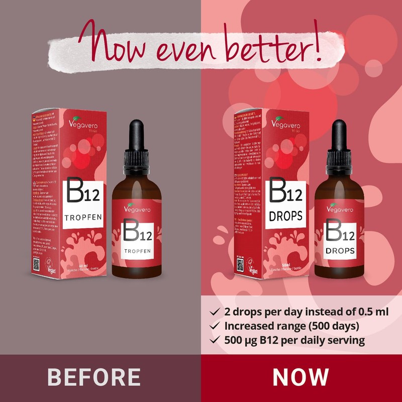 Vegavero Vitamin B12 Liquid | 50 ml (500 Days Supply)