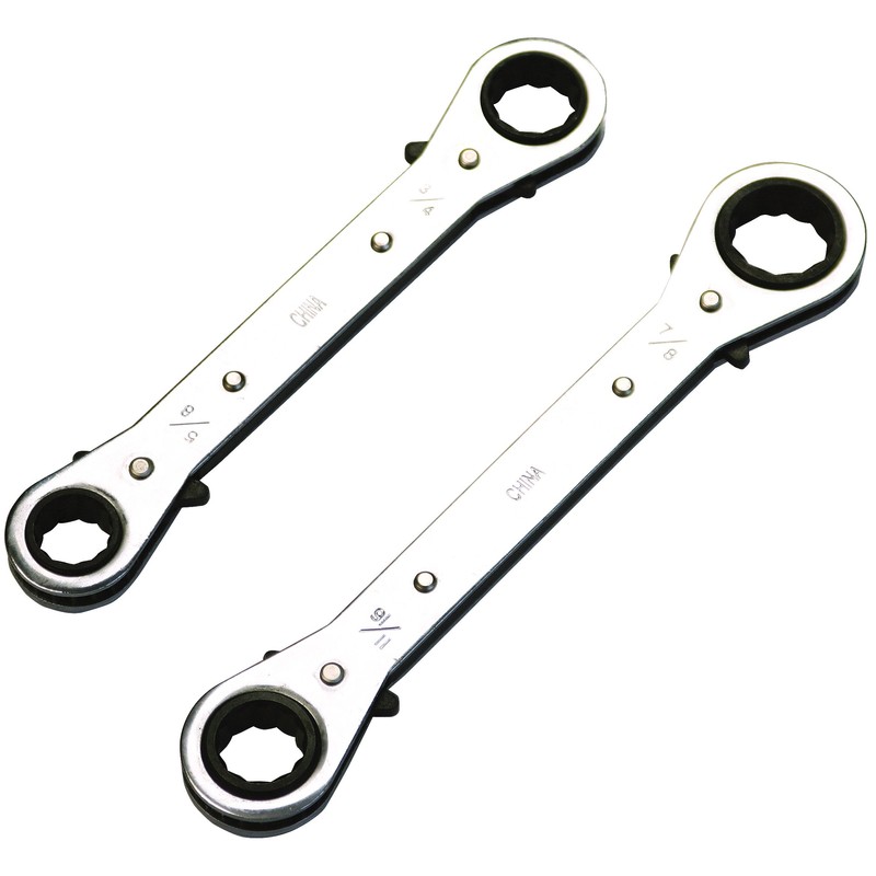 Apollo Tools DT1212 SAE Ratcheting Wrench Set, 5-Piece, Black