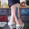 Oottati 6 Sheets Temporary Tattoo Stickers Colorful Blue Feather Dream
