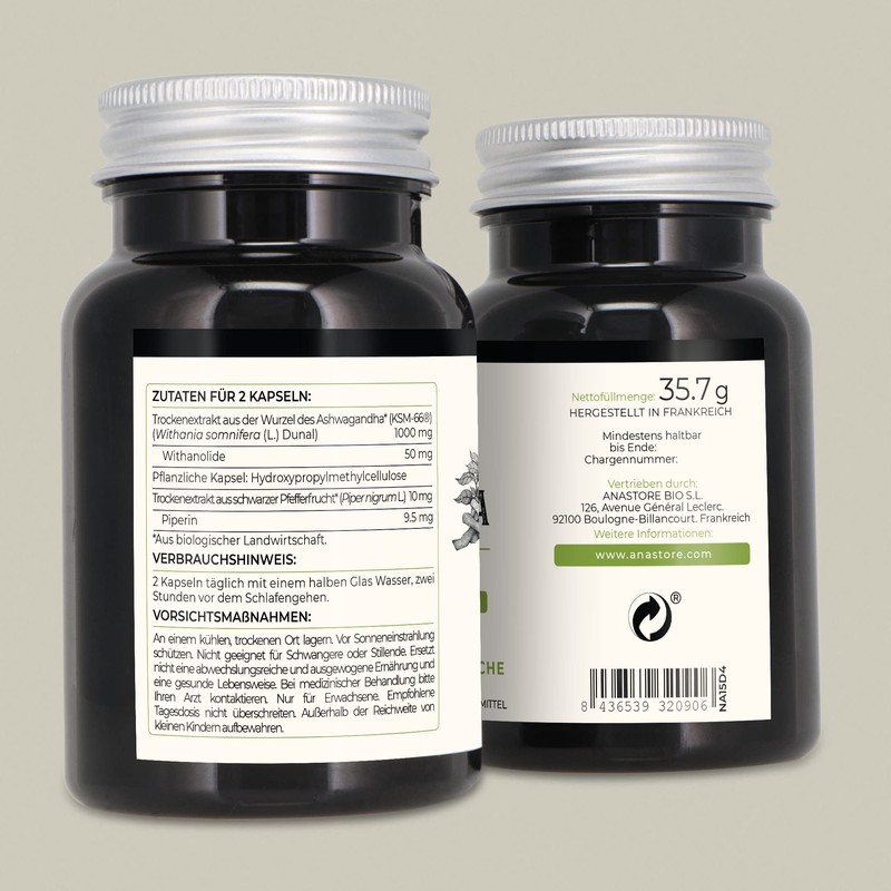 ASHWAGANDHA Organic KSM-66® * Plantae® * 60 Vegetable Capsules *