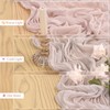 4 Pack Rose Brown Cheesecloth Table Runner 12FT, Gauze Table