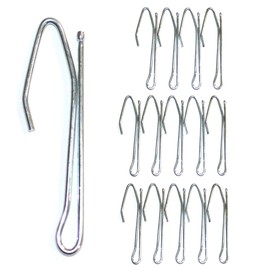 Cloth Shop Metal Cloth and Curtain Hooks, 2.8 inches (70 mm), Pack of 15 [Gold Hooks A Type]