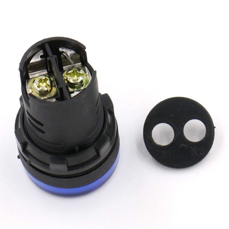 Heschen 22mm LED Indicator Pilot Light AD16-22D/S 12VDC 20mA Red