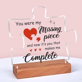Gifts for Him Her, Puzzle-Shaped Acrylic Plaque, Couple Gifts for Her Him, Christmas Gifts for Girlfriend, Couple Gifts, Anniversary Couple Gifts, Gifts for Boyfriends, Gifts for Girlfriend