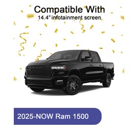 KOOGEN Tempered Glass Screen Protector for Dodge Ram 1500 2025,Infotainment Navigation Screen Film Compatible With Ram 2500 3500 Accessories - 14.4 inch