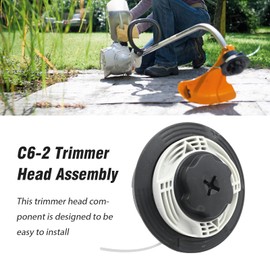 VIKKSAER C6-2 Trimmer Head Assembly, Replacement for Stihl FS38 FS40 FS50 FSE60 FSE71 FSE81, Replaces 4006 710 2106, 4006 710 2140, 4006 710 2126