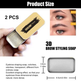 3D Eyebrow Makeup Gel, Eyebrow Soap, Eyebrow Styling Soap, Soap Brow Kit, Eyebrow Shaping Soap, Eyebrow Soap Kit, 2 Pieces