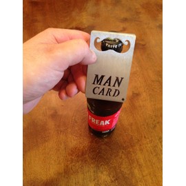 805 Metal Craft Man Card (6 Pack), Wallet Sized Bottle Opener