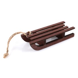Nordstern Miniature Wooden Sledge - Mini Sledge as Accessory for Christmas Gnome and Decoration for Winter Landscapes - 10 x 3.5 x 2 cm